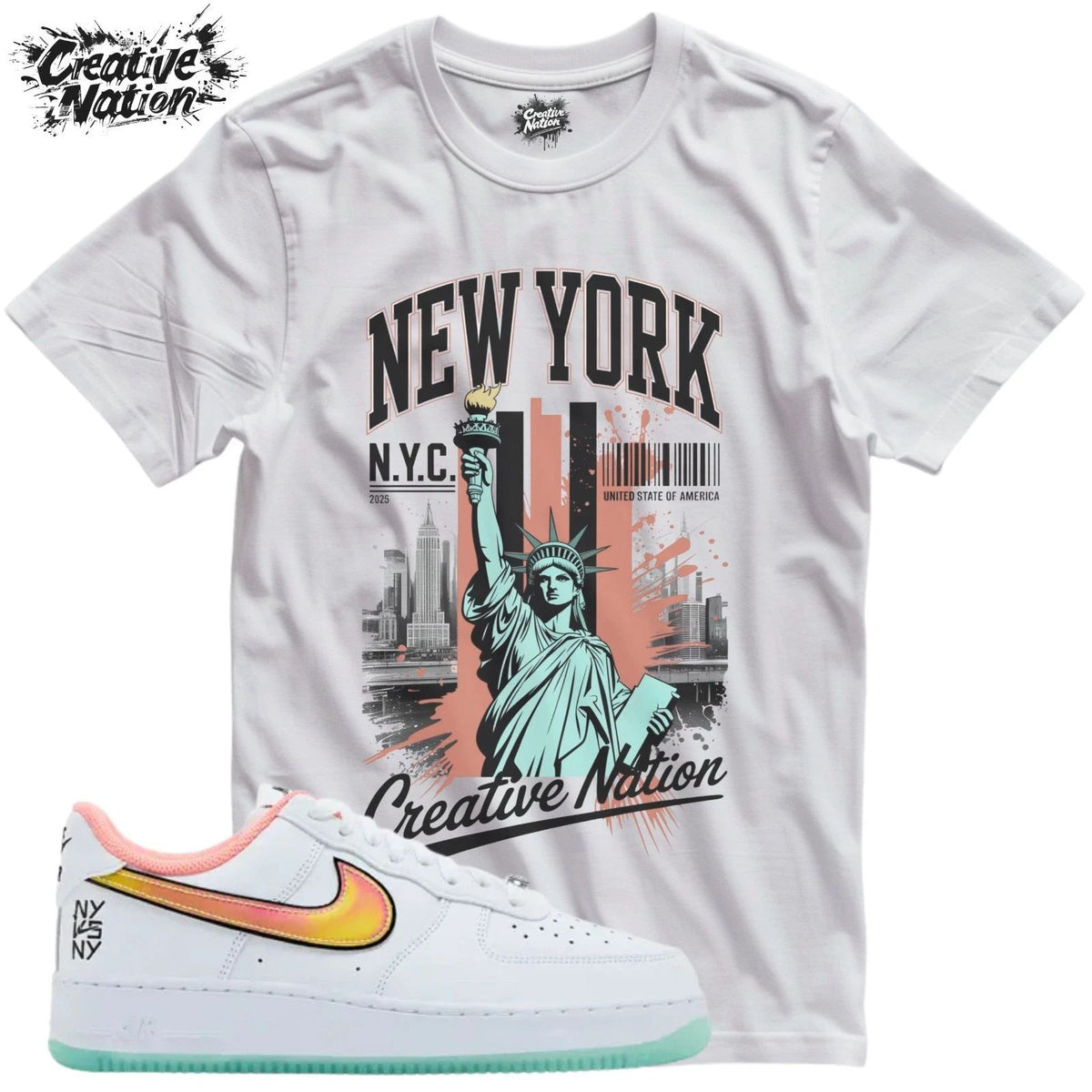 Shirt To Match Air Force 1 Low NY vs. NY Unisex Tee Sneaker Shirt New York Shirt