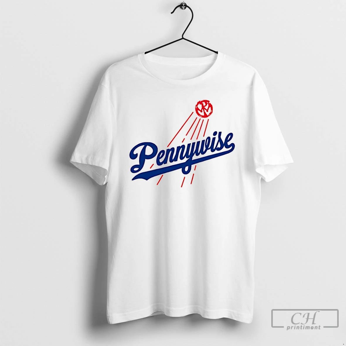 Classic Pennywise X Los Angeles Dodgers Logo T Shirts