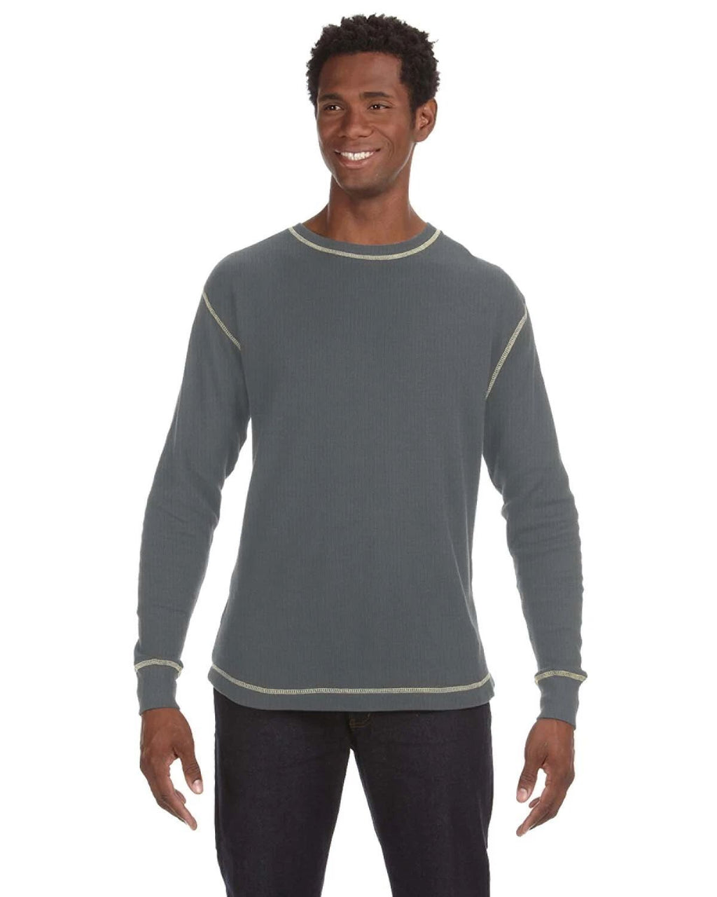 J America Men's Vintage Long-Sleeves Thermal T-Shirt 100% Cotton JA8238 S-3XL