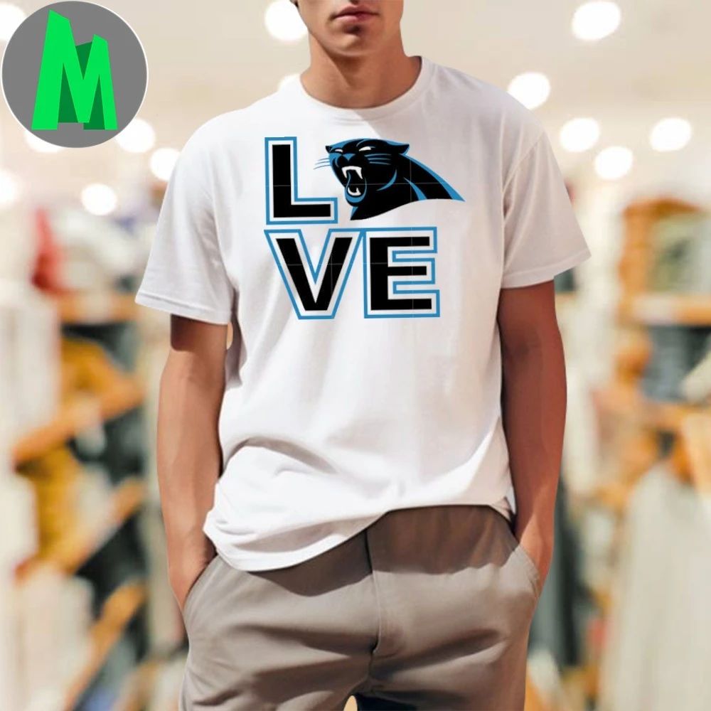 Love carolina panthers logo team shirt