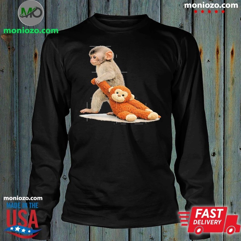 The Monkey Punch With Plush Toy Cute Baby Stuffed Animal Shirt