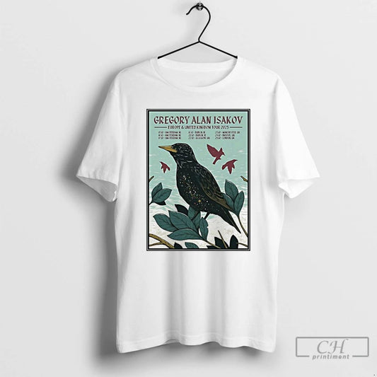 Classic Gregory Alan Isakov 2025 Europe And United Kingdom Tour T Shirts