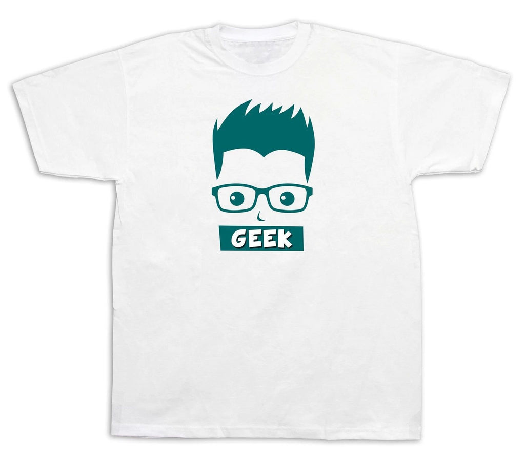 Man woman Geek funny modern fashion Tshirt tee smart cartoon Wise tee learning