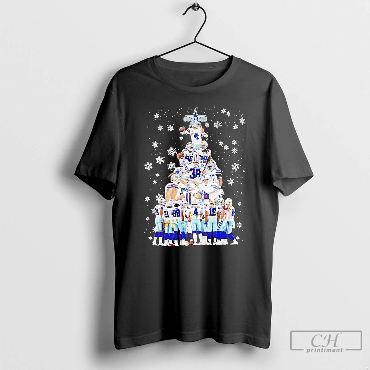 Classic Dallas Cowboys Team Players Christmas Tree T Shirts