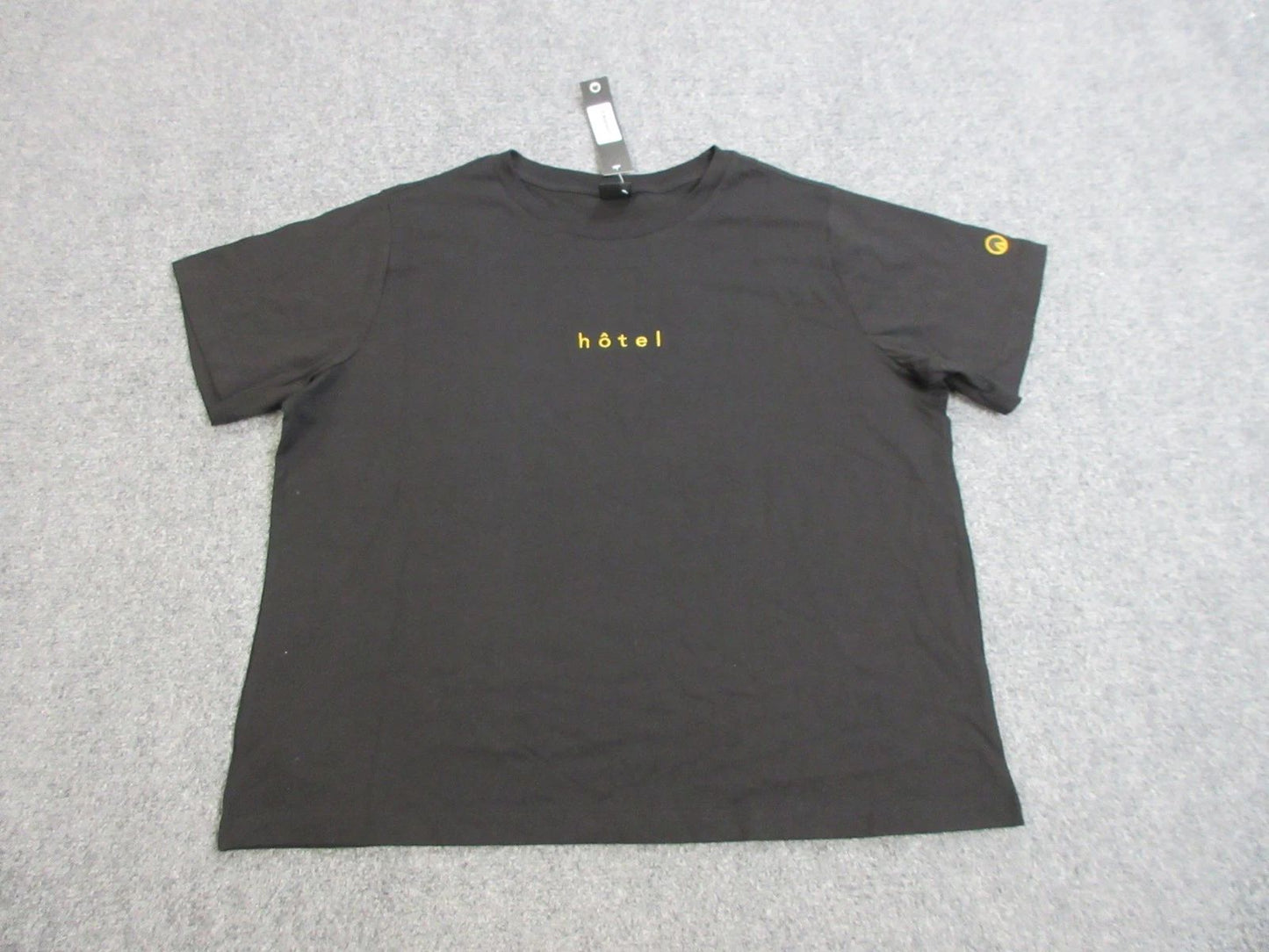 UNKNWN Hotel Shirt Mens XL Black Minimalist Embroidered Tee Modern Streetwear