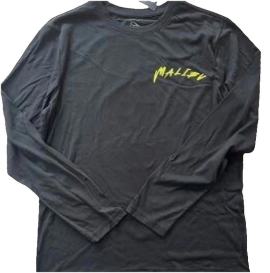 Original Use Malibu Surf California Graphic T-Shirt Size S Black Long Sleeve