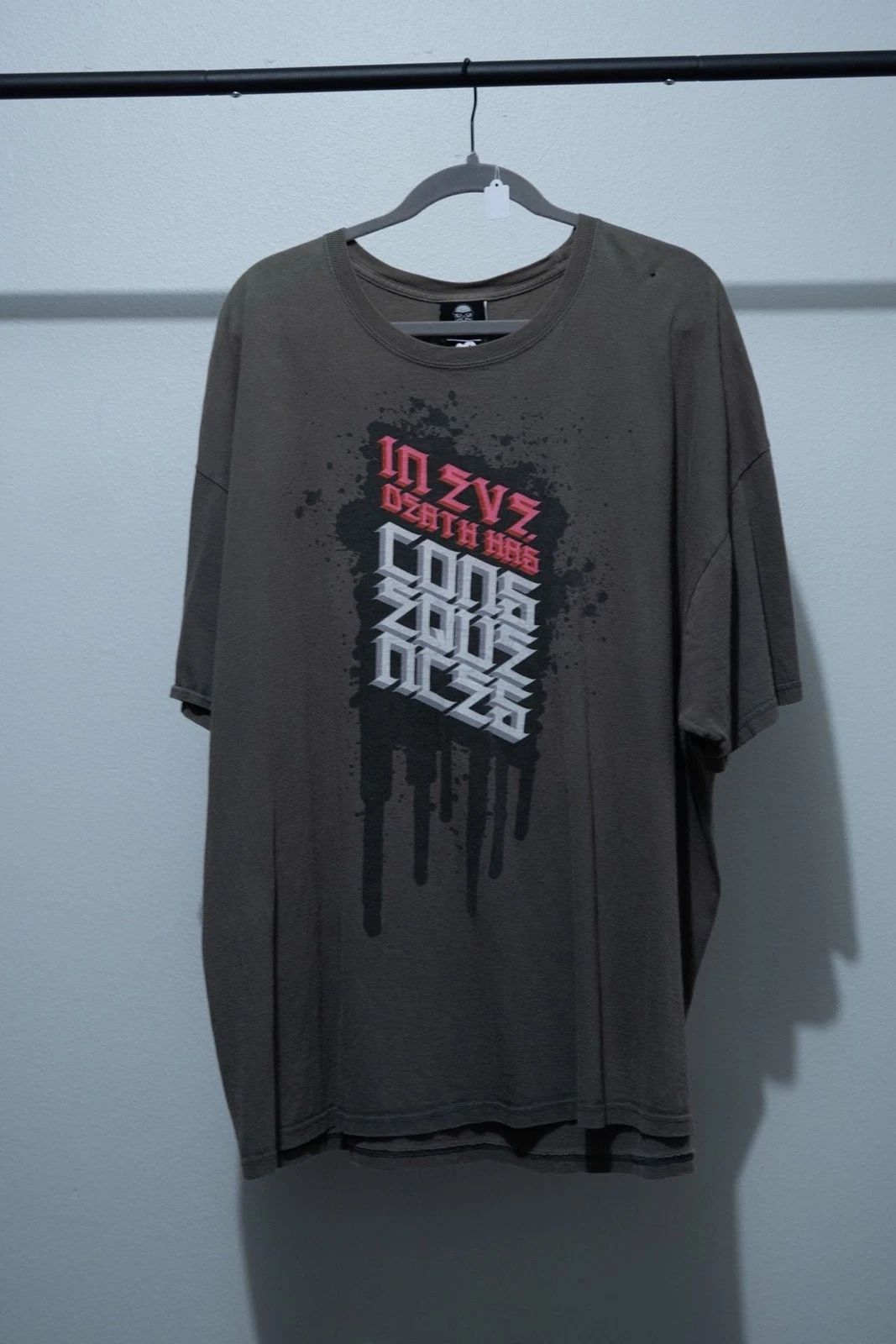 Jinx In EVE Death Has Consequences Graphic T-Shirt washed Grey