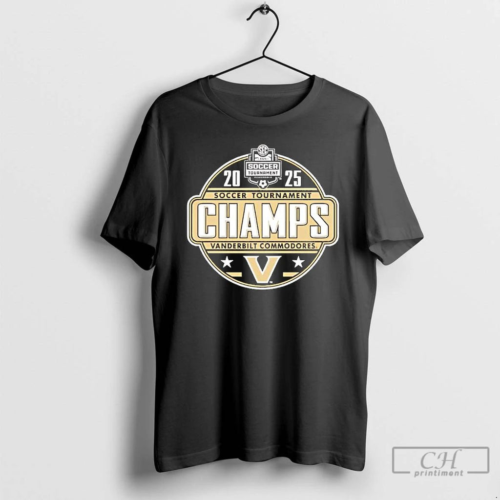 Premium Commodores 2025 Sec Womens Soccer Tournament Champions T Shirts