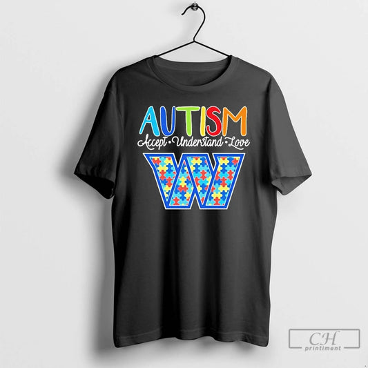 Premium Washington Commanders Autism Accept Understand Love T Shirts