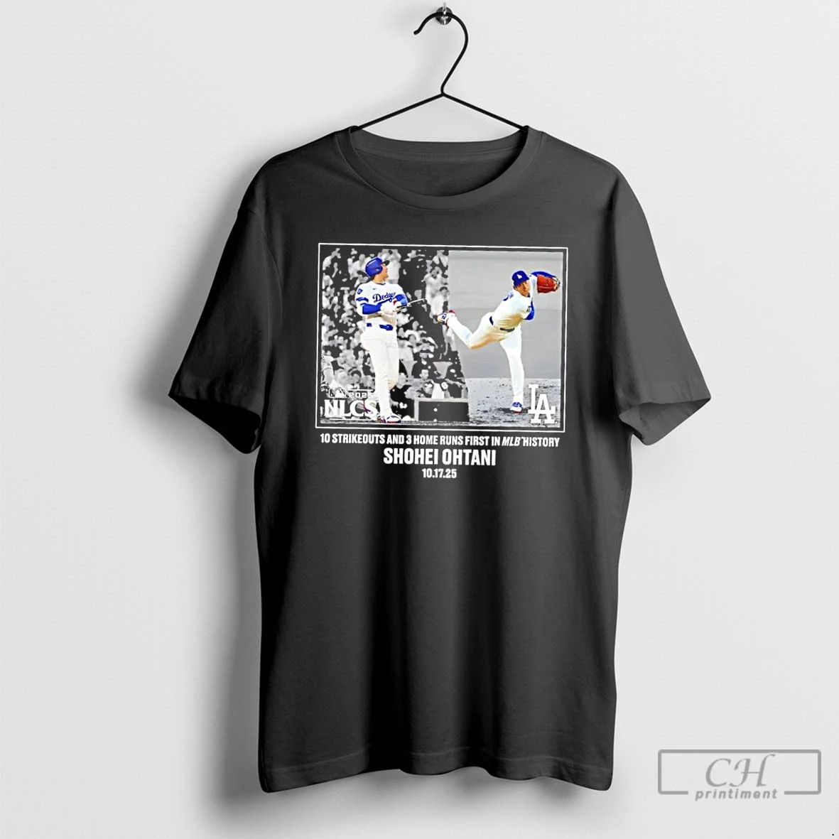 Classic Los Angeles Dodgers Shohei Ohtani Black 2025 Mlb Postseason Moment T Shirts