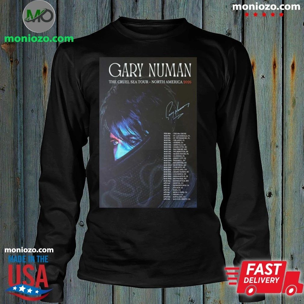 Original Gary Numan SIGNED 2026 Tour The Cruel Sea Poster Shirt – Best Gift for Music Fans