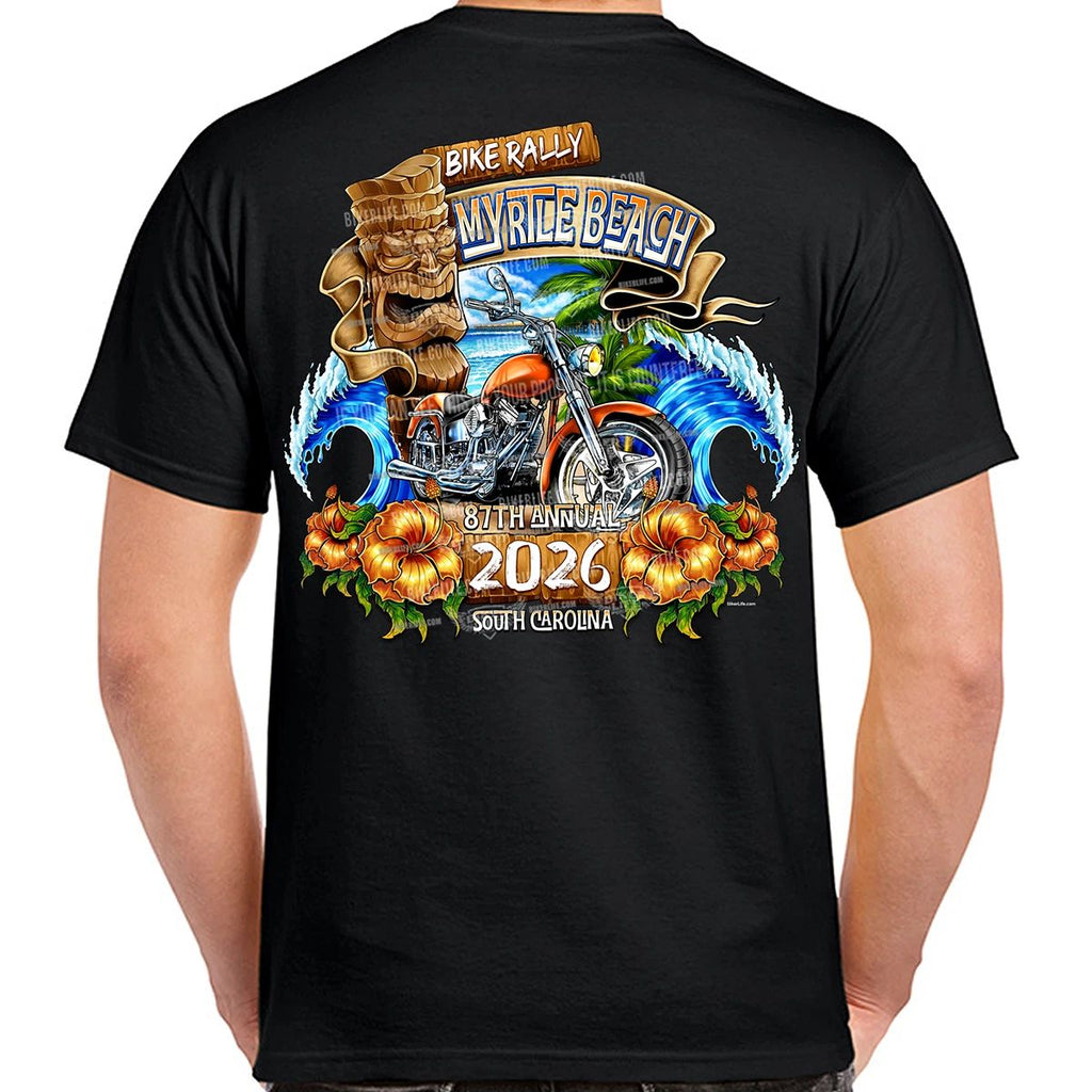 T-Shirt 2026 Myrtle Beach Bike Rally Tiki Beach No Harley