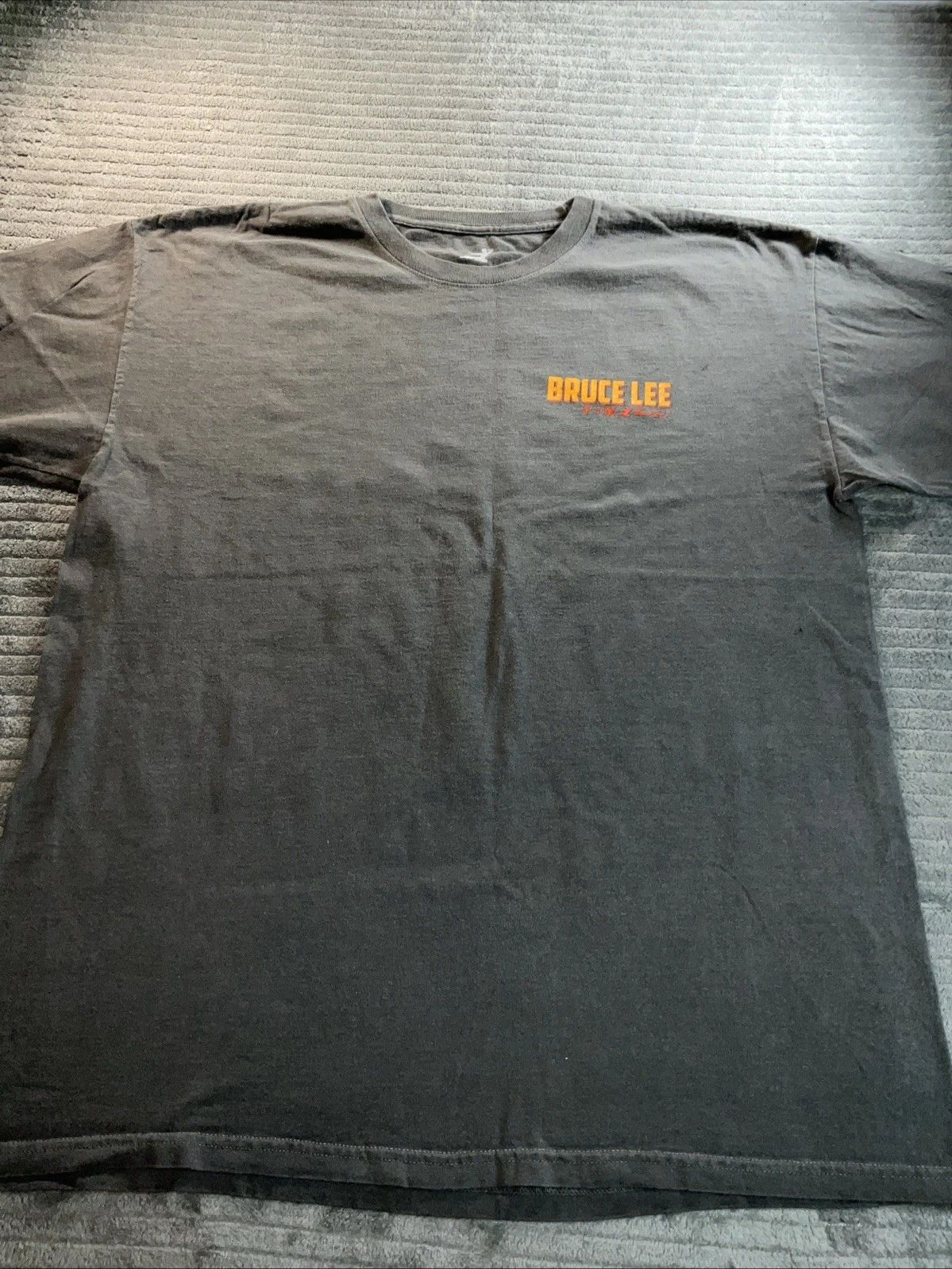 Bruce Lee Lessons Portrait Graphic T-Shirt Gray Retro 1973 Size XL
