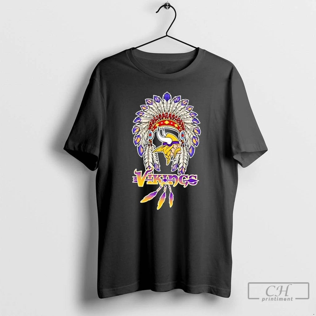Premium Minnesota Vikings Football X Native American T Shirts