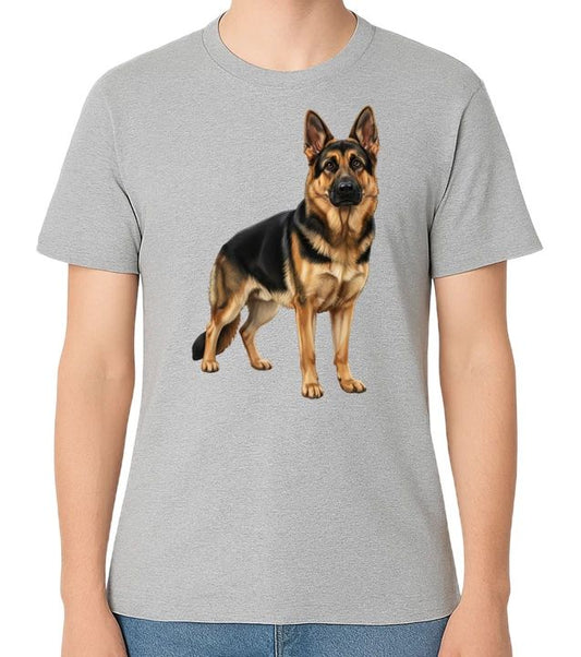 German Shepherd Dog Illustration Unisex T-Shirt Pet Lover Gift Tee
