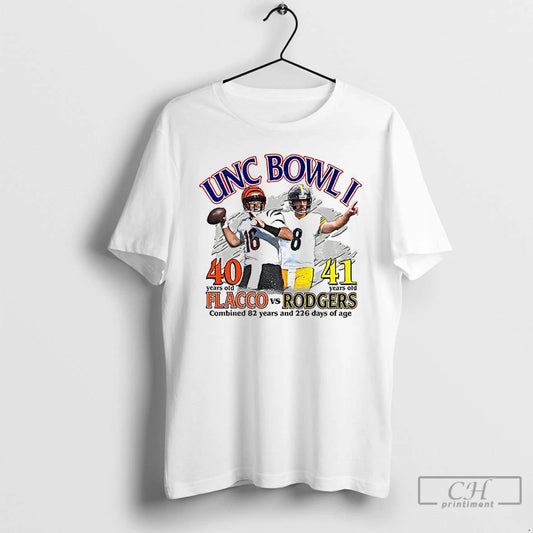 Classic Unc Bowl I Joe Flacco 40 Vs Aaron Rodgers 41 Combined 82 Years And