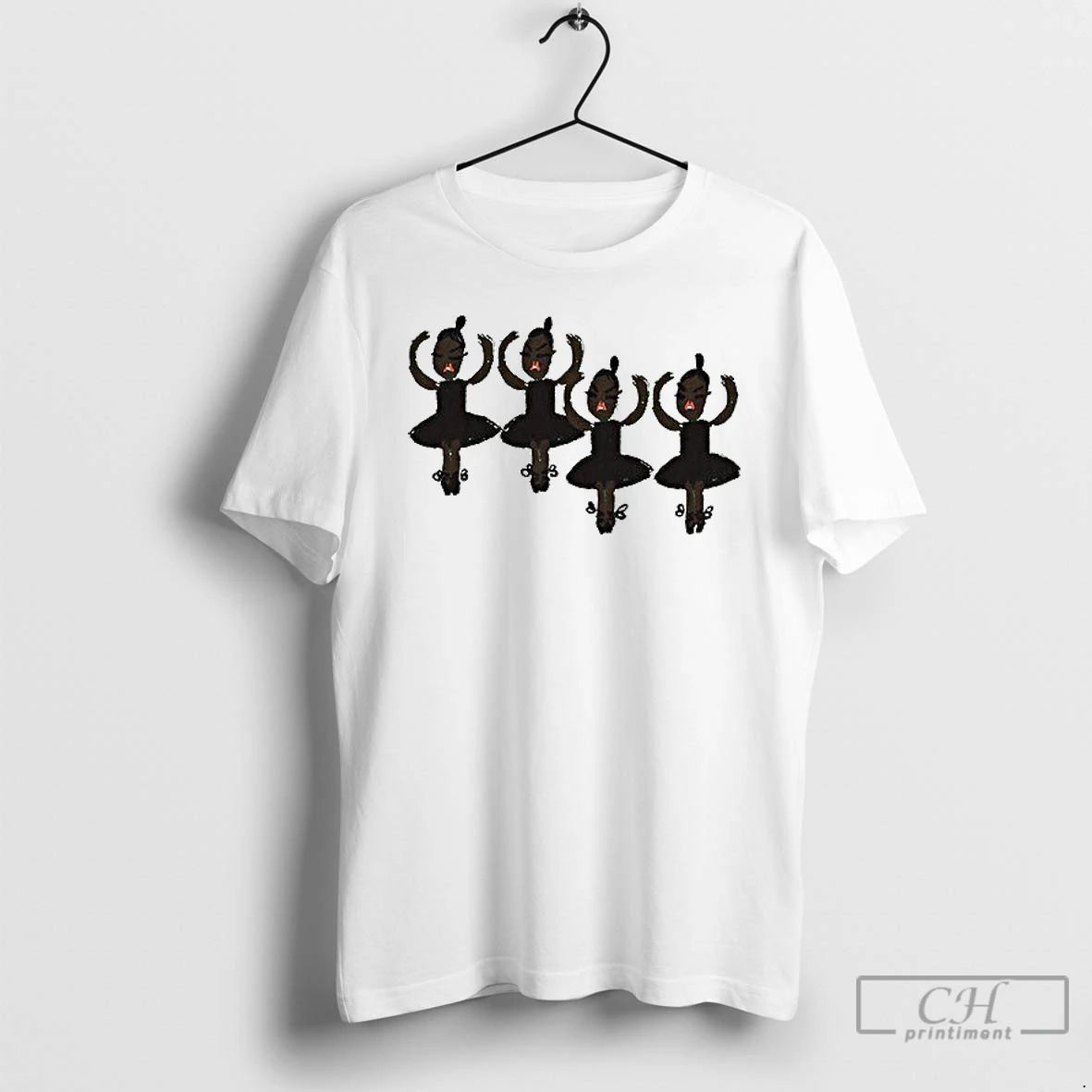 Premium Black Ballerina Art Dance Illustration Ceramic Ceramic And Classic Dad Cap T Shirts