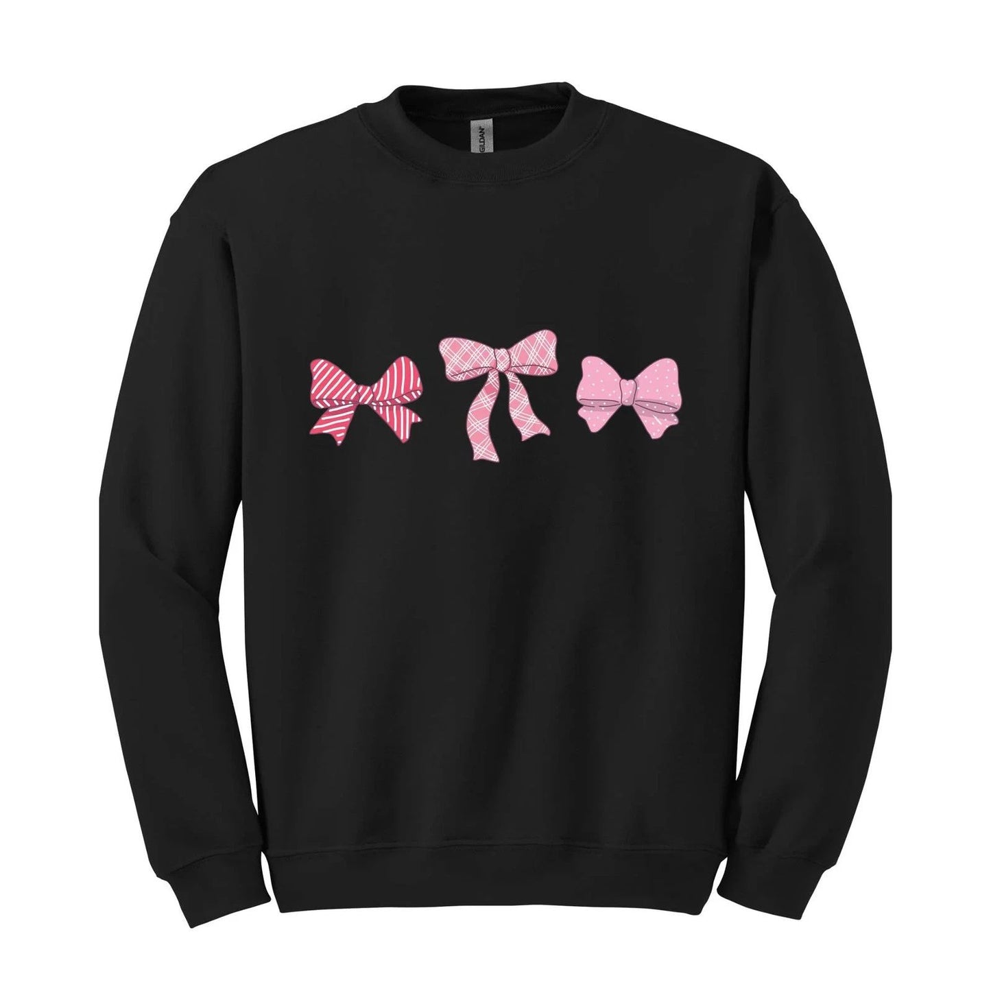 Cute Pink Ribbons Sweatshirt, Pink Bows Sweatshirt, Coquette Bows Core Sweatshir