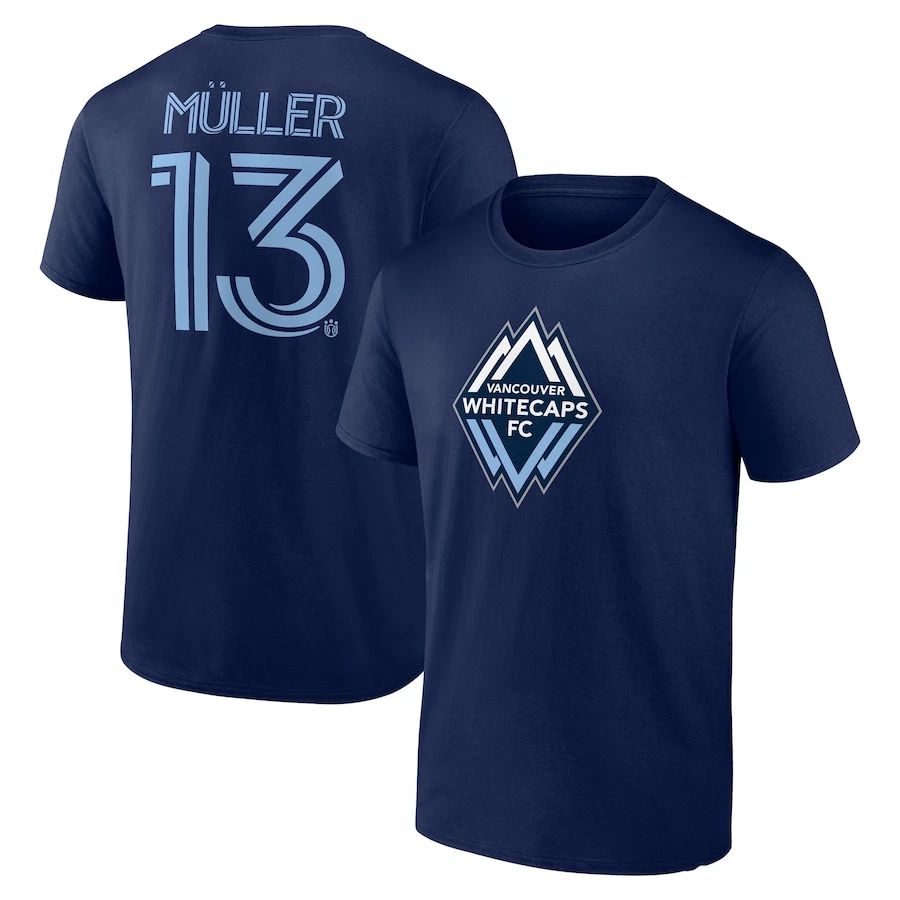 Vancouver Whitecaps FC Thomas Mullerr Fanatics Deep Blue Name & Number T-Shirt