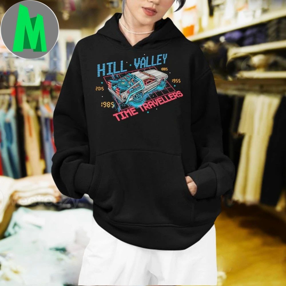 Back to the Future And DeLorean Hill Valley Time Travellers Shirt