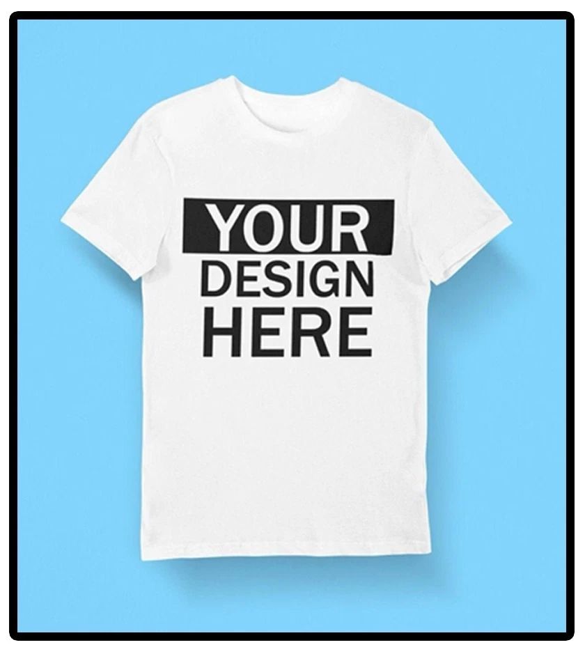 Men Cotton Heritage  6XL Personalized Tee Shirt Customized w/Photo Text or Logo
