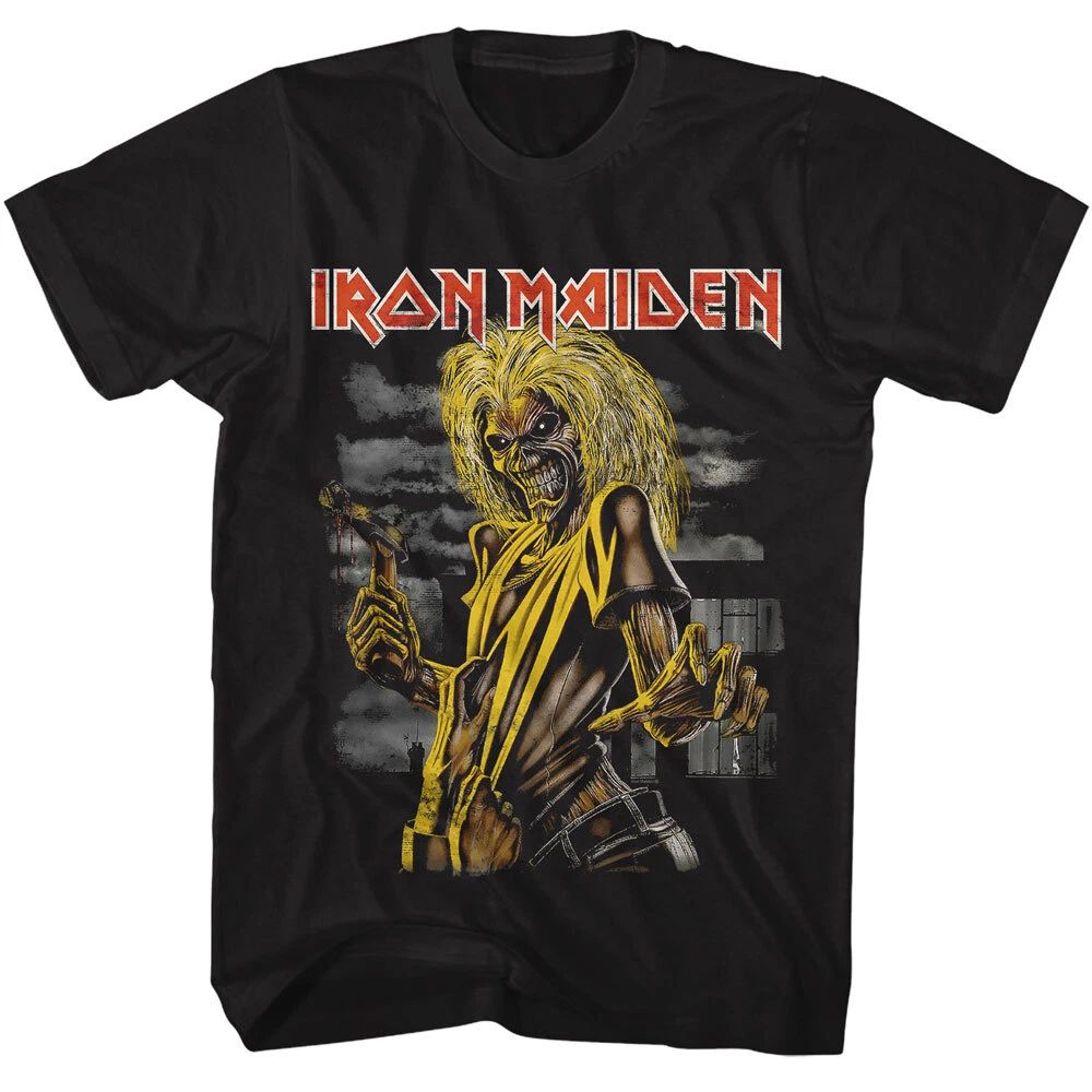 Iron Maiden Killers Album Cover Eddie Bloody Axe Men's T Shirt Rock Band Merch