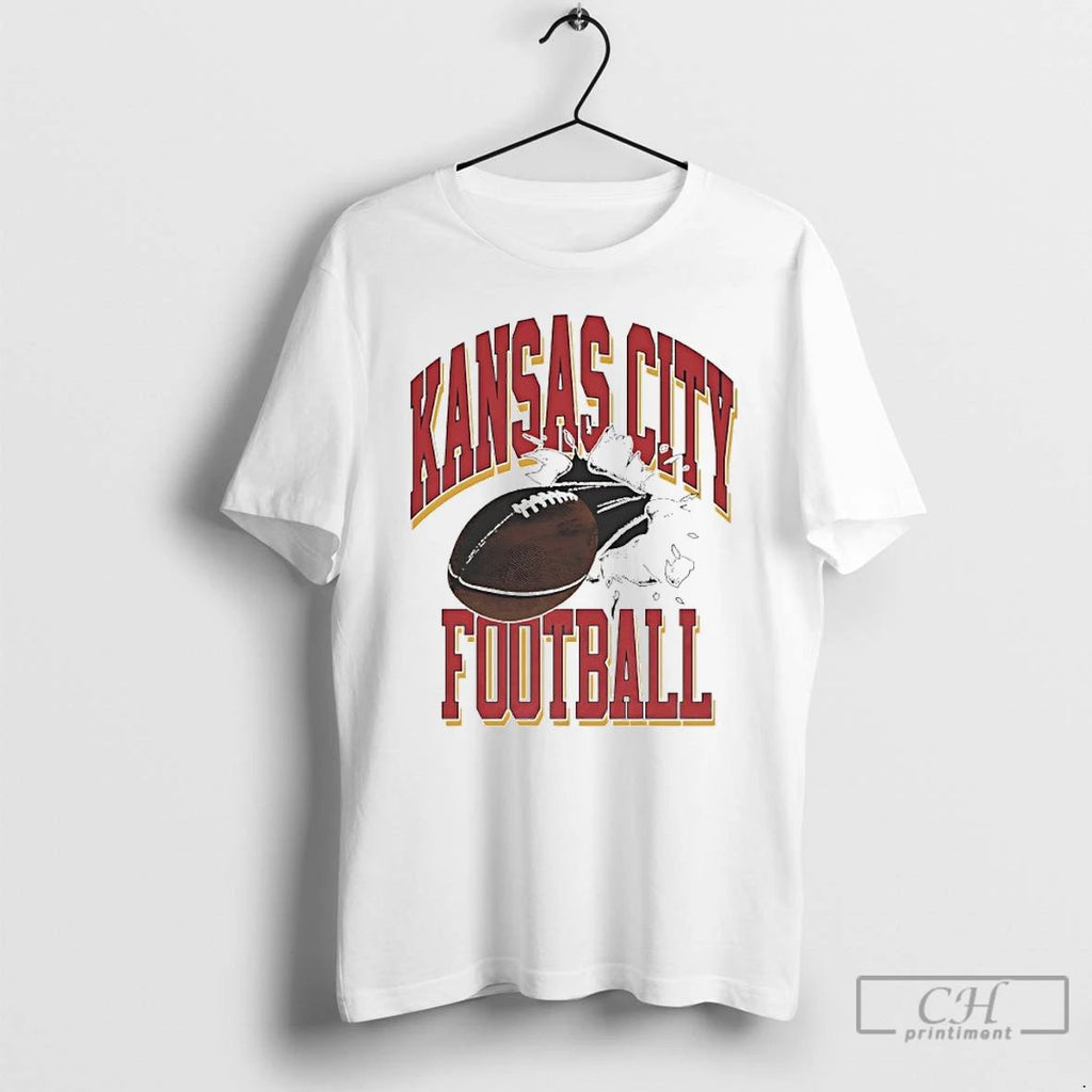 Classic Kansas City Football Natural Street Graphic Vintage T Shirts