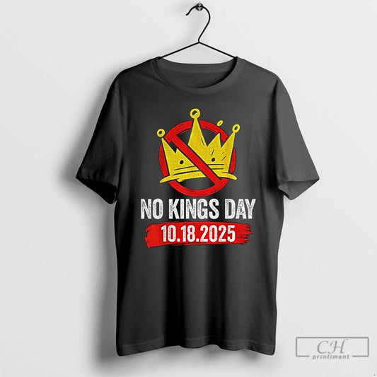 No Kings Day 2025 Anti Monarchy Crown Graphic T Shirts