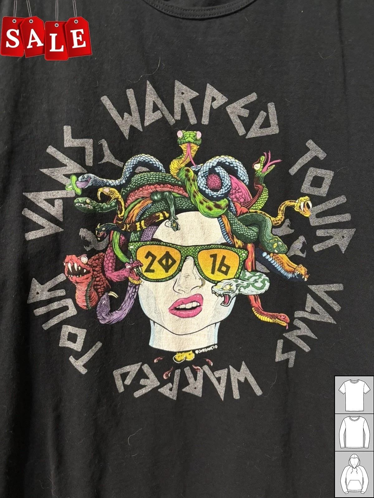 New Popular 2016 Vans Warped Tour Medusa Detailed  Unisex S-5XL Shirt LW1105