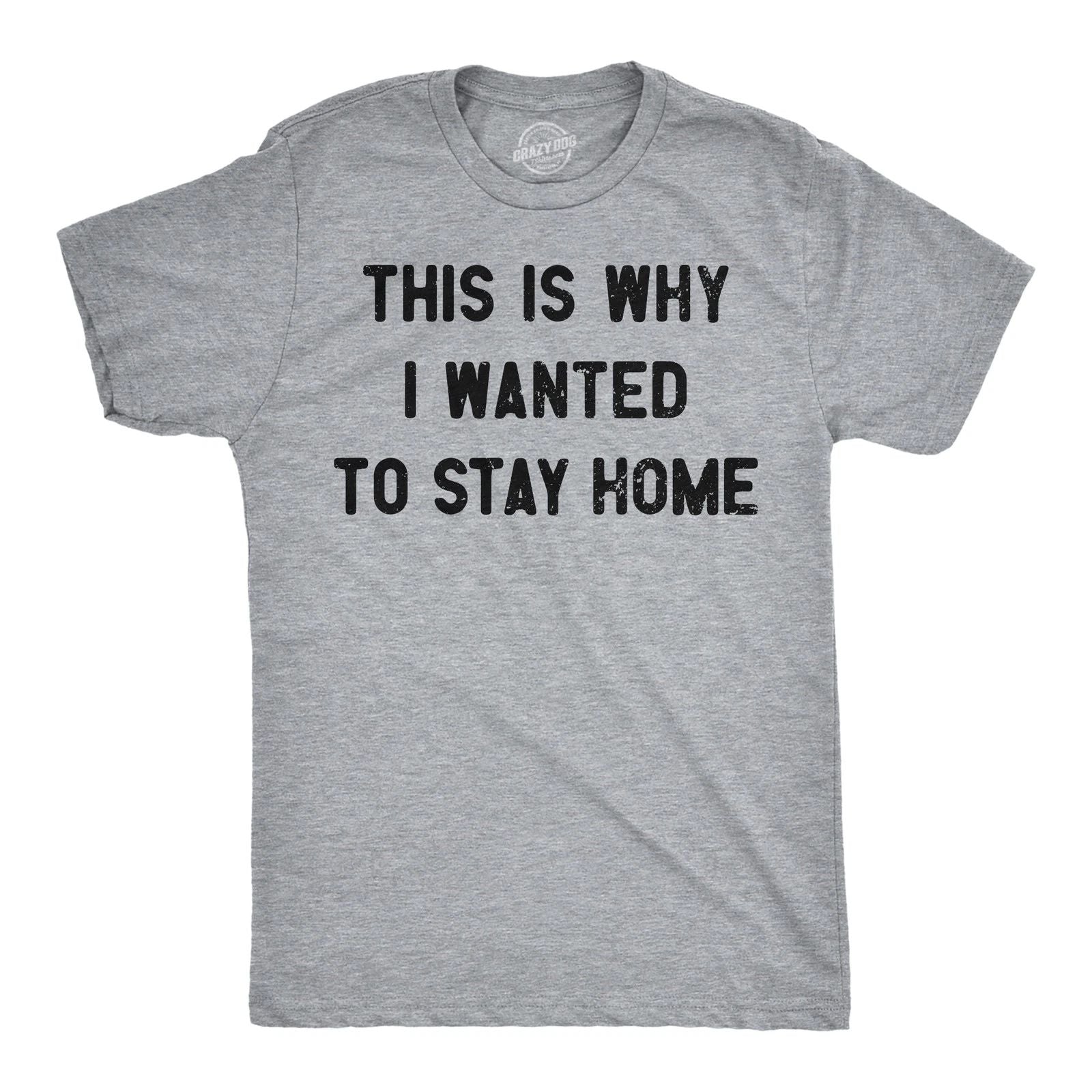 Mens Funny T Shirts This Is Why I Wanted to Stay Home Sarcastic Introvert Tee