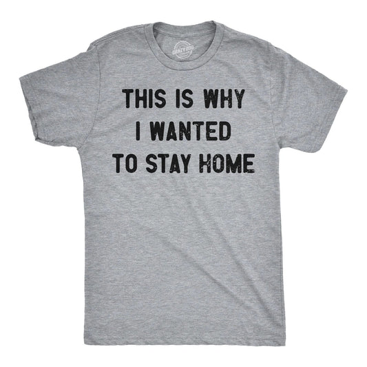 Mens Funny T Shirts This Is Why I Wanted to Stay Home Sarcastic Introvert Tee