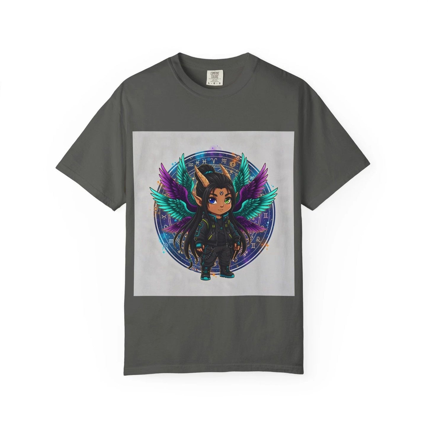 Chibi Tiefling Techwear Shirt Comfort Colors Dragon Fantasy Aesthetic T-Shirt