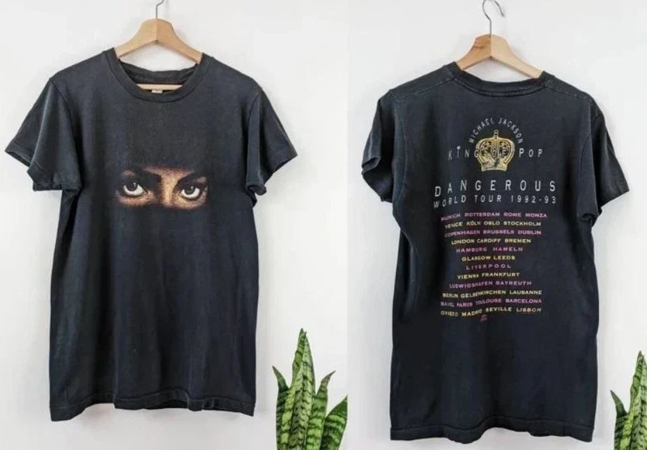Vintage Michael Jackson T-shirt Merch Dangerous 1992-93 World Tour