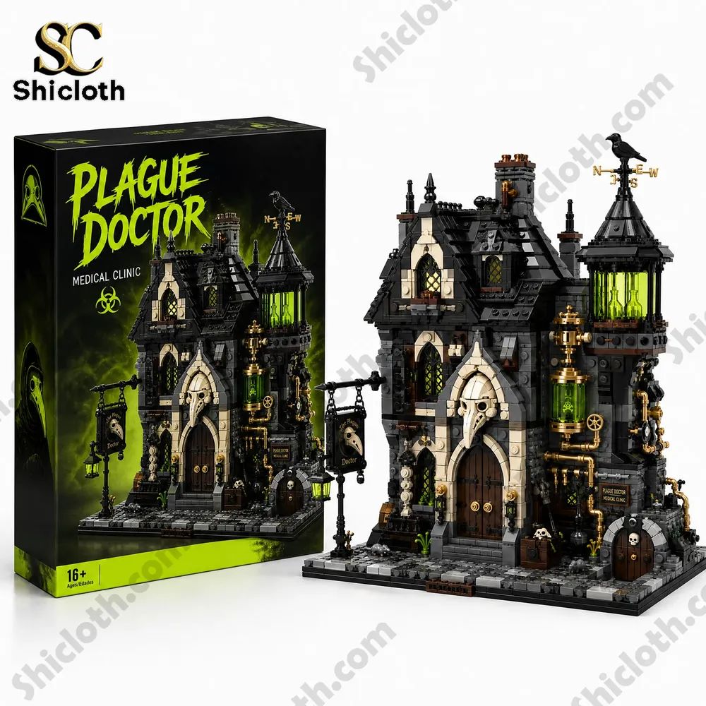 Plague Doctor Medical Clinic Building Brick Set