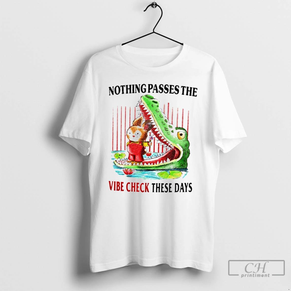 Classic Rabbit And Alligator Nothing Passes The Vibe Check These Days T Shirts