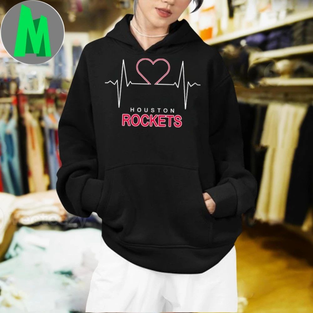 Houston Rockets heartbeat forming a heart shape Shirt