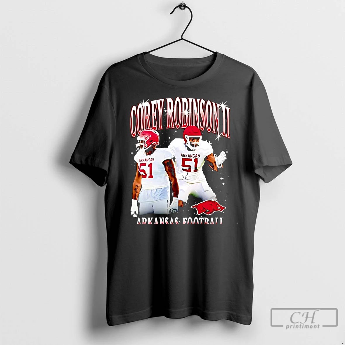 Classic Corey Robinson Arkansas Football Retro Christmas Ornaments