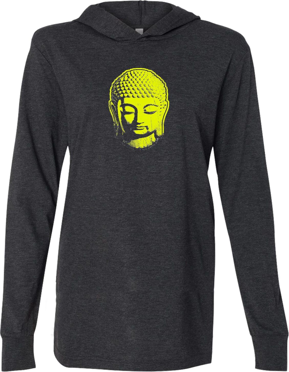 Yoga Lightweight Hoodie Neon Yellow Buddha