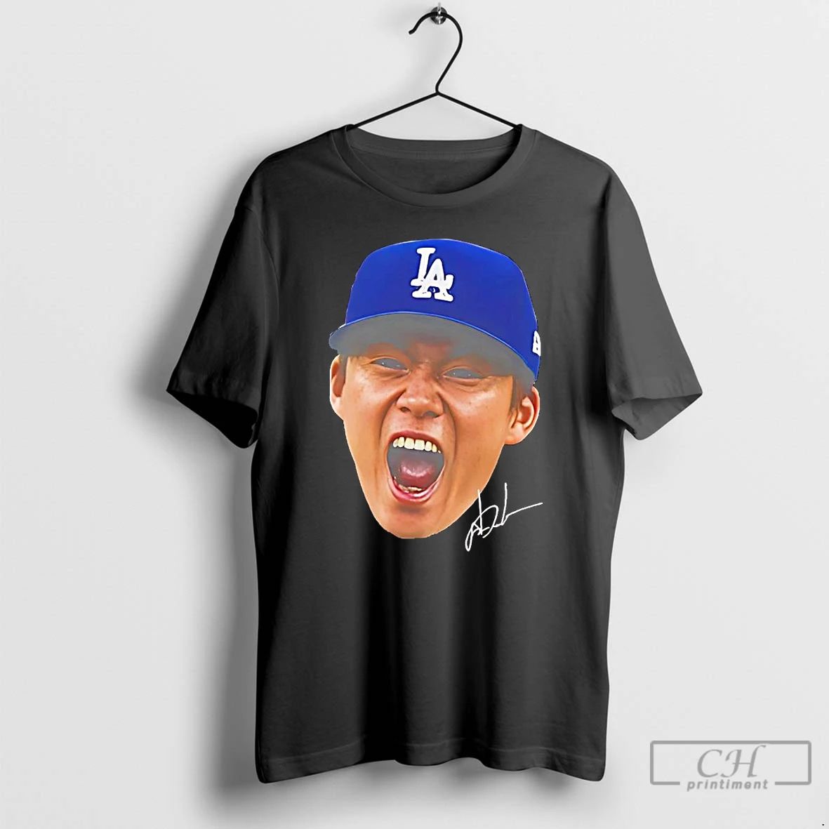 Premium Yoshinobu Yamamoto Big Head Shout Signature T Shirts