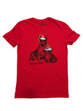 For The Love of Paws Waiting For Santa Dog Christmas T-Shirt Size S Red