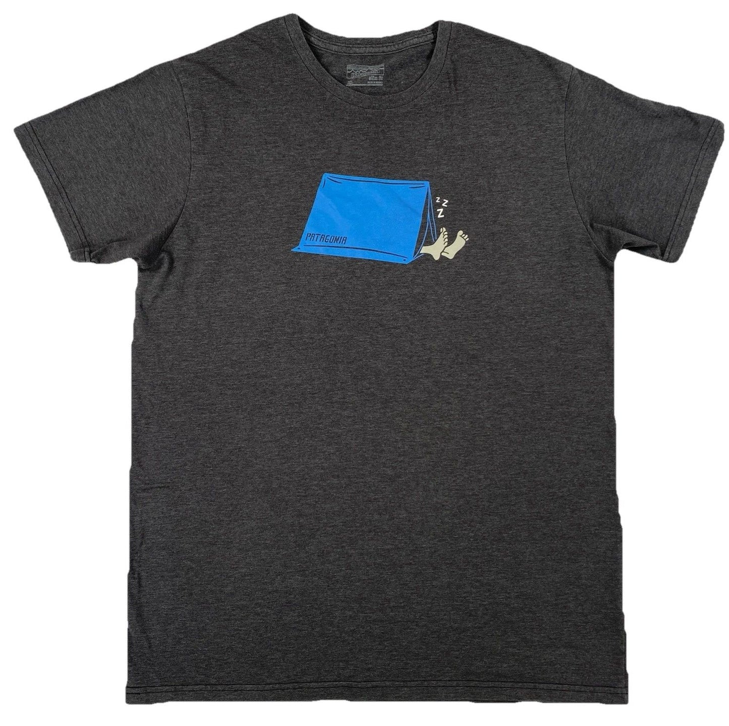 Patagonia Napping Camper T-Shirt Men’s XL Slim Fit Gray Outdoors Camping