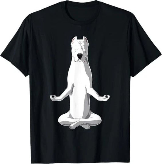 MOST POPULAR! Yoga Dog Dogo Argentino Design Best Gift Idea T-Shirt S-3XL