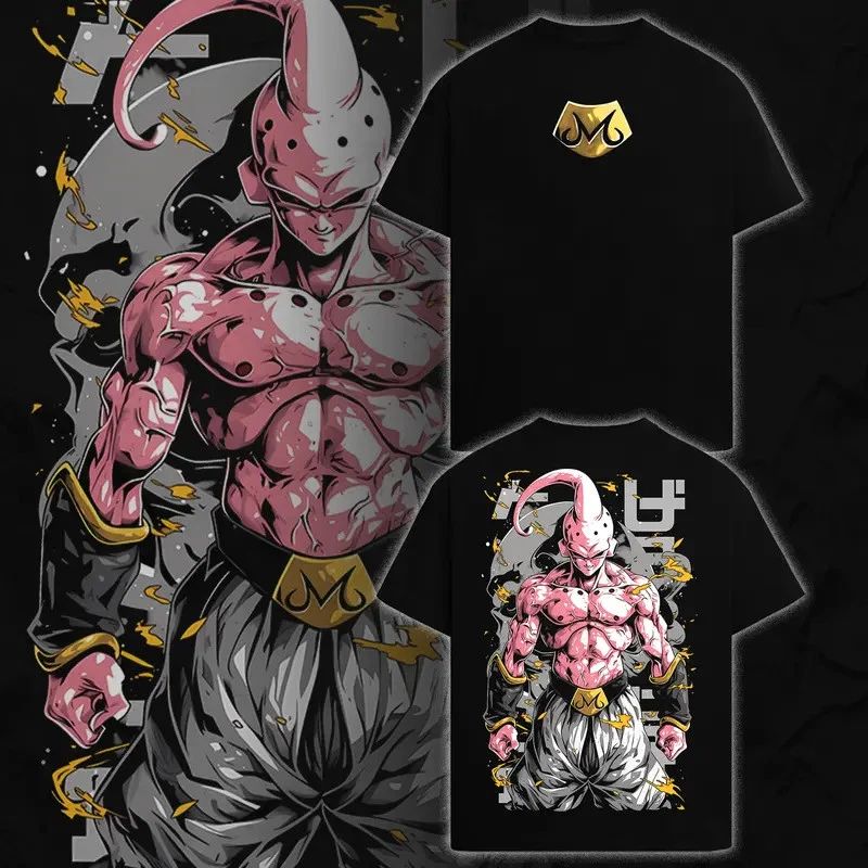 DBZ Majin Buu Graphic Tee Dark Anime Streetwear T-Shirt