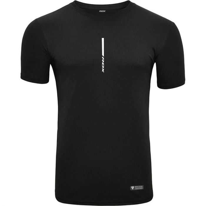 RDX T2 Black Short Sleeve Sweat-Wicking Gym T-Shirt for Men