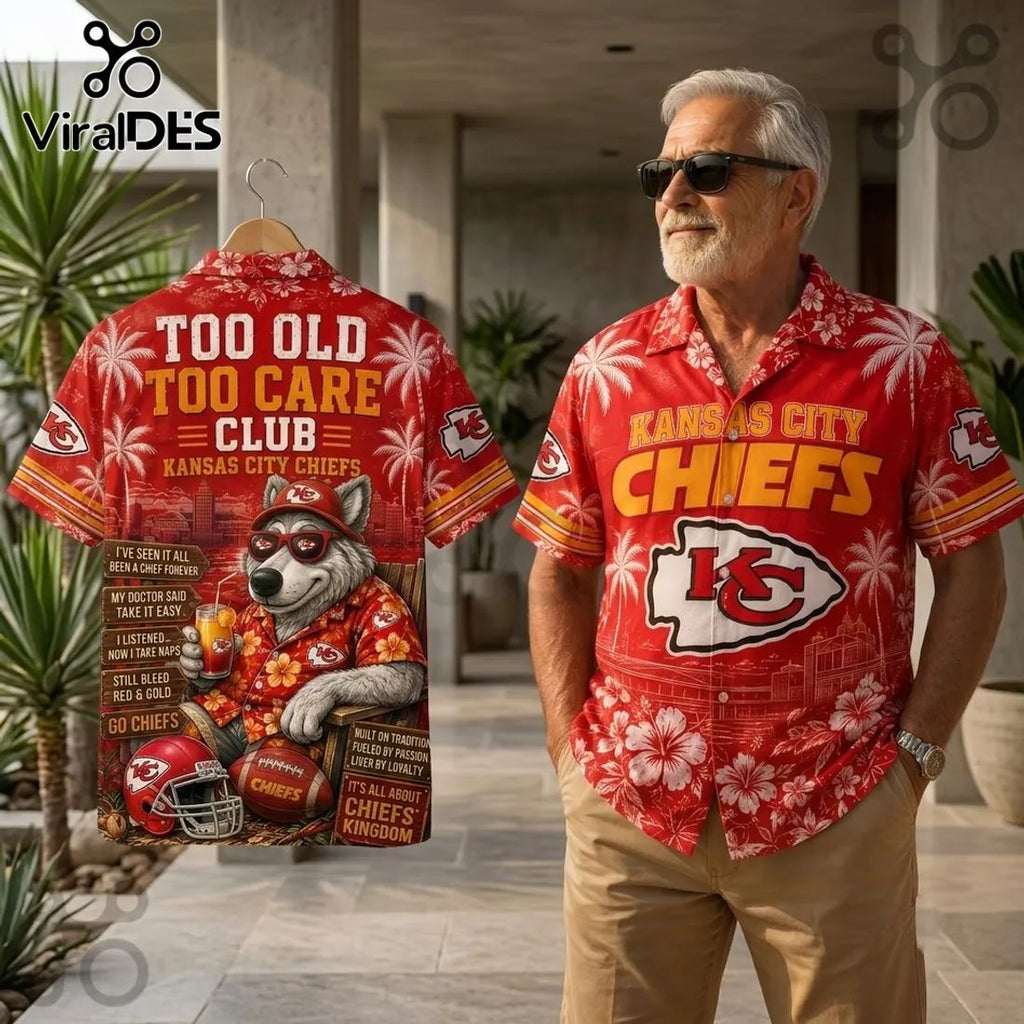 Kansas City Chiefs Mascot Red Tropical Hawaiian Shirt