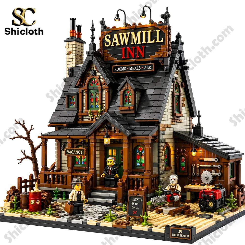 Sawmill Inn Gothic Observatory Halloween Night Building Brick Set