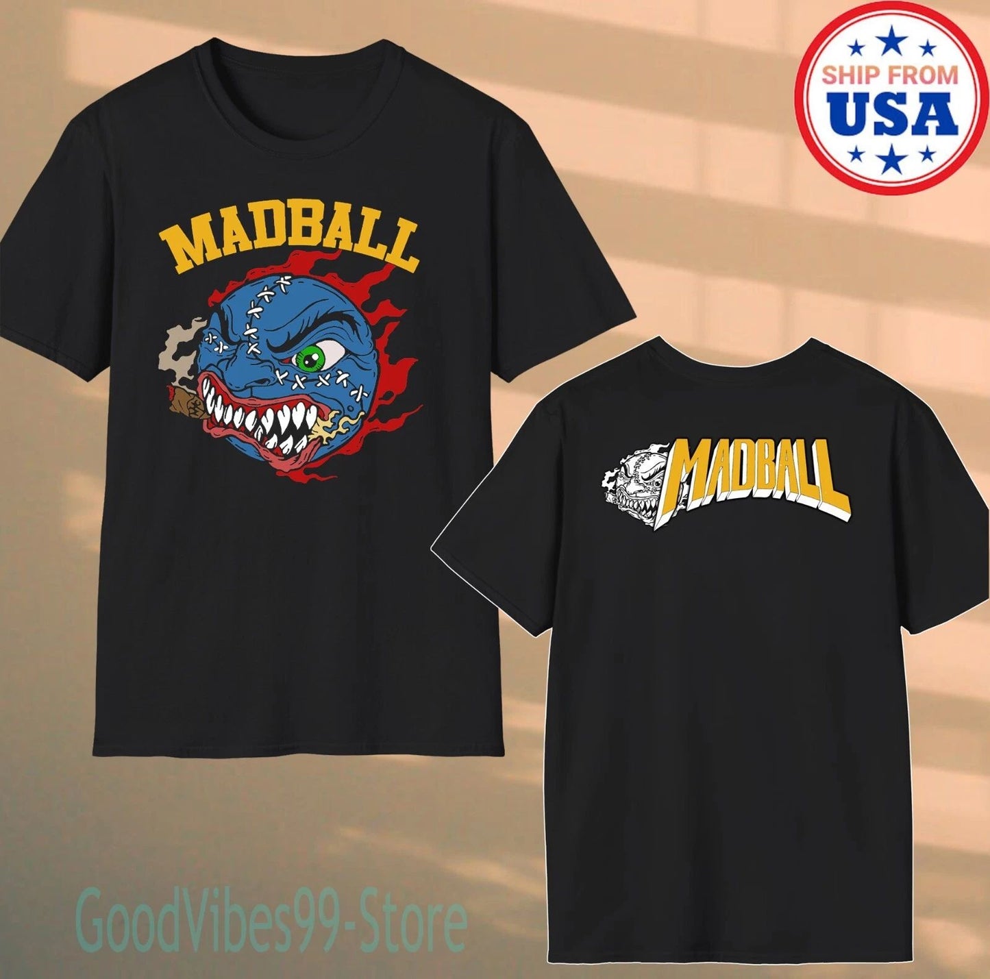 MADBALL Men's Black Size S-5XL