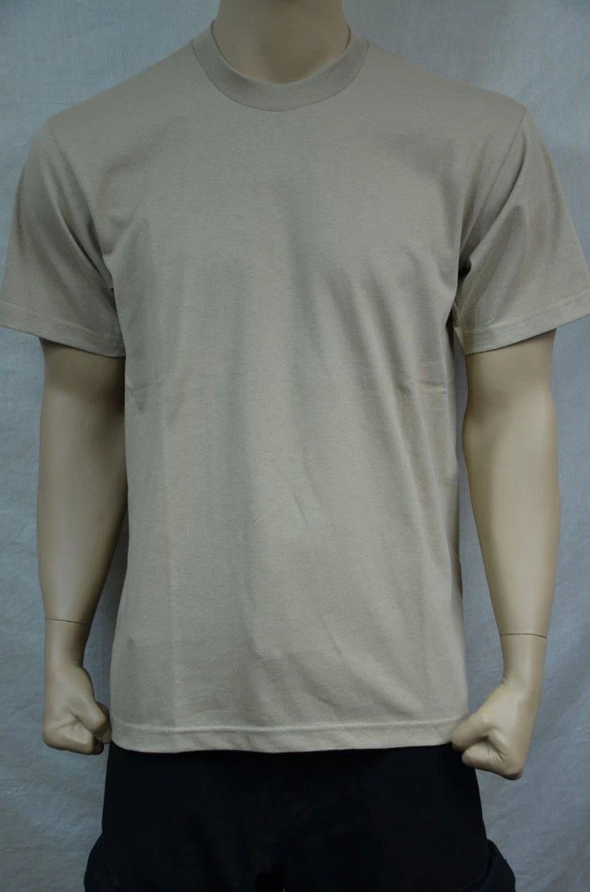 2 NEW PRO5 SUPER HEAVY WEIGHT T-SHIRT KHAKI TEE PLAIN BLANK COTTON S-7XL