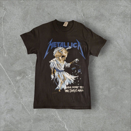 Modern Metallica Their Money Tips Her Scales Again Shirt Gildan Size S