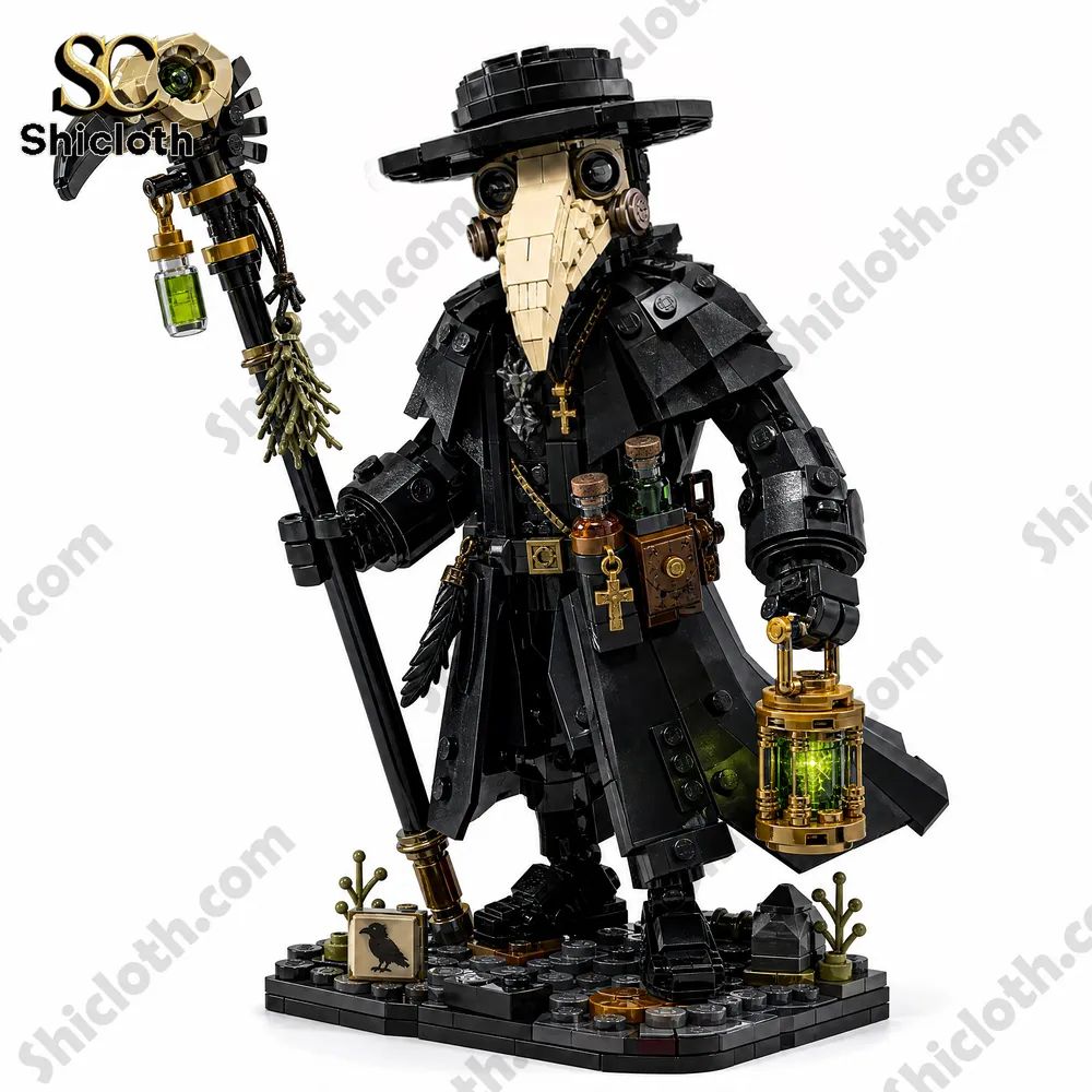 Plague Doctor Apothecary Warden Building Brick Set